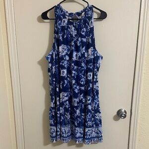 NWOT Loft Plumeria Flounce Swing Dress XL